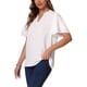 thumbnail image 4 of CAMISAS VERANO CHIC DE CUELLO EN V CON VOLANTES PARA MUJER L WHITE, 4 of 5