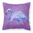 thumbnail image 1 of "Caroline's Treasures 8874PW1818 Flamingo sobre tela de lona morada Cojín decorativo, 18" x 18 ", multicolor Caroline's Treasures 8874PW1818, 1 of 1