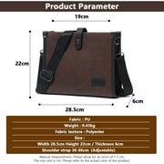 Arcticwind Single Shoulder Crossbody Bag PU Leather,Men's Single Shoulder Bag,Daily Commuting Shoulder Bag,Multiple Pockets Handbag Business Outdoor,large capacity with Adjustable Straps