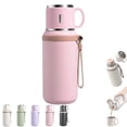 thumbnail image 2 of 2 in 1 Stainless Steel Vacuum Insulated Bottle with Lidded Cup, Portable Leakproof Coffee Thermos for Travel office, Double Layer Thermal Drinkware, Hot Cold Beverage Flask, A 2-In-1 Thermos, 2 of 9
