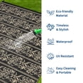 thumbnail image 6 of Garvee 9'x12' outdoor Rug Waterproof Print Camping Carpet, Reversible Plastic Straw Rug Indoor Outdoor Rug for Patio RV Balcony Deck Backyard, Black Coffee, 6 of 6