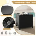 thumbnail image 6 of Gymax 3 PCS Patio Furniture Set w/Tempered Glass Coffee Table Washable Cushions White, 6 of 10