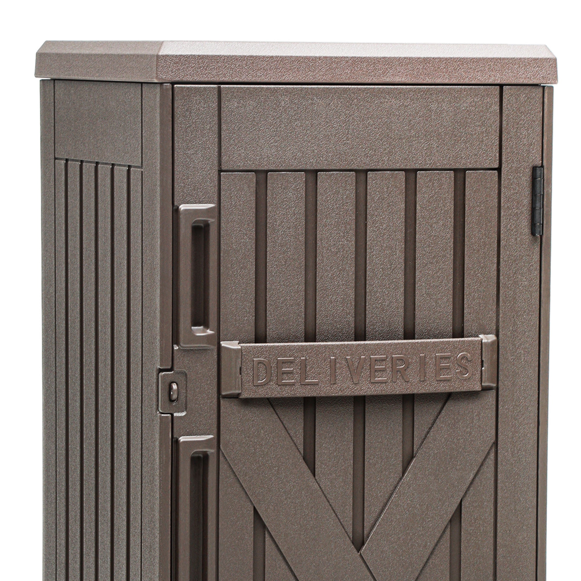 ModFusion Secure Outdoor Resin Mailbox & Storage Box - Brown, 60 Gallons