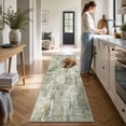 thumbnail image 3 of SIXHOME 2' x 10' Washable Runner Rug, Modern Abstract Non-Slip Carpet,Soft Neutral Indoor Rug for Hallway, Bedroom, Bedside, Laundry Room & Kitchen, Light Green, 3 of 7