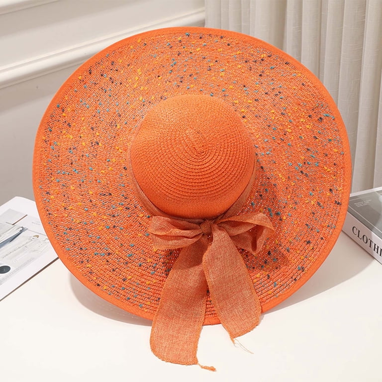 iHPH7 Straw Beach Hat Straw Bucket Hat Straw Hats for Women  display picture 2