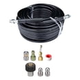thumbnail image 4 of Manguera de extensión para lavadora de alta presión Limpiador de tuberías con conector rápido Fácil de usar 1/4 pulg. Nariz de botón Juego de tubería, 4 of 8