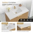thumbnail image 6 of Santarem 42" Single Bath Vanity in Washed Ash Grey with White Quartz Stone Top, 6 of 14