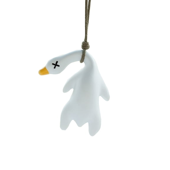 Unique Ceramic Goose Pendant Necklace Quirky Animal Design for Fashion Enthusiasts and Nature Lovers