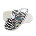 thumbnail image 4 of Psesaysky Boys Girls Zebra Print House Slippers Children's Plush Slippers Winter Fluffy Slippers for Children, 4 of 7