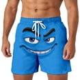 thumbnail image 3 of ibiyuan Mens Funny Swim Trunks Funny Cartoon Face Print Quick-Dry Summer Beach Cruise Board Shorts Drawstring Waist Mens Bathing Suit Built-In Swim Underwear, 3 of 5