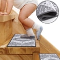 thumbnail image 4 of Non Slip Stair Treads for Wooden Steps, Yamaziot 15Pcs Indoor Carpet Stair Runners for Kids Elders & Pets, 8" x 30" Anti Skid Reusable Adhesive Boho Staircase Step Treads, 4 of 8