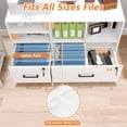 thumbnail image 5 of 2 Drawer File Cabinet with Lock, Rolling File Cabinet for Home Office Fits Files Letter/Legal/F4/A4, Filing Cabinet 2 Drawer with Adjustable Shelf & 2 Lockable Wheels (White), 5 of 18