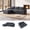 Dark Grey, variant on Kelyda 106" Boneless L-Shaped Modular Sectional Sofa, Faux Rabbit Fur for Living Room, Black