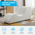 thumbnail image 6 of MUZZ Yoga Curve Chair, Velvet Yoga Chaise Lounge Chair for Adults, Modern Yoga Couch for Stretching and Relaxation, Beige, 6 of 6