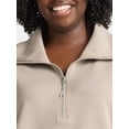 thumbnail image 4 of Avia Women's and Women's Plus ScubaKnit Quarter Zip Pullover, Sizes XS-4X, 4 of 6