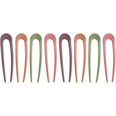 Resin Hair Sticks 8pcs Resin U Shaped Hair Fork French Style Hair 2 Prong Updo for Girls Women Hair Accessories and Gifts U Shaped Hair Sticks
