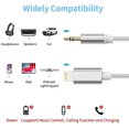 thumbnail image 1 of Cable auxiliar Aqnmrnm de 3.5 mm para iPhone compatible con iPhone 13 12 11 XS XR X 8 7 6 iPad iPod 3.3ft Plata, 1 of 2