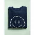 thumbnail image 3 of Smiling Barb Wire Face Sweatshirt Women -Image by Shutterstock, Female 4X-Large, 3 of 4