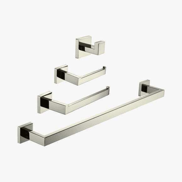 JUEGO DE ACCESORIOS DE BAÑO 4 PIEZAS MAXIMS 96004S ACABADO SATINADO