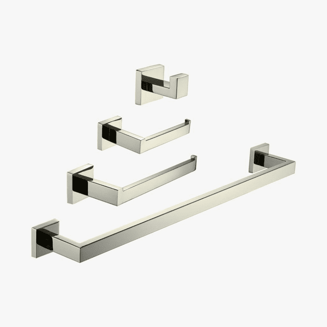 JUEGO DE ACCESORIOS DE BAÑO 4 PIEZAS MAXIMS 96004S ACABADO SATINADO