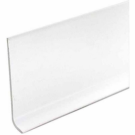 M-D Products 73897 White Vinyl Dryback Wall Base, 4" x 60'