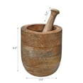 thumbnail image 3 of Maison Concepts Mango Wood Mortar & Pestle 5.5", 3 of 4
