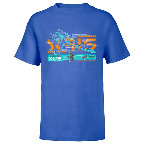 Disney and Pixar’s Lightyear Star Command XL-15 - Short Sleeve T-Shirt for Kids - Customized-Royal