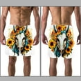 thumbnail image 3 of luoweisi Men's Beach Shorts Quick Dry Swim Trunks with Mesh Lining Sunflower Unicorn XL, 3 of 5