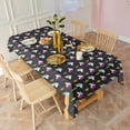 thumbnail image 3 of Black Cartoon Unicorn Lightning Pattern Rectangle Tablecloth 60"x120",Waterproof Polyester Rectangle Table Cloth, Wipeable Spillproof Polyester Tablecloth for Dining, Camping, Indoor and Outdoor, 3 of 6