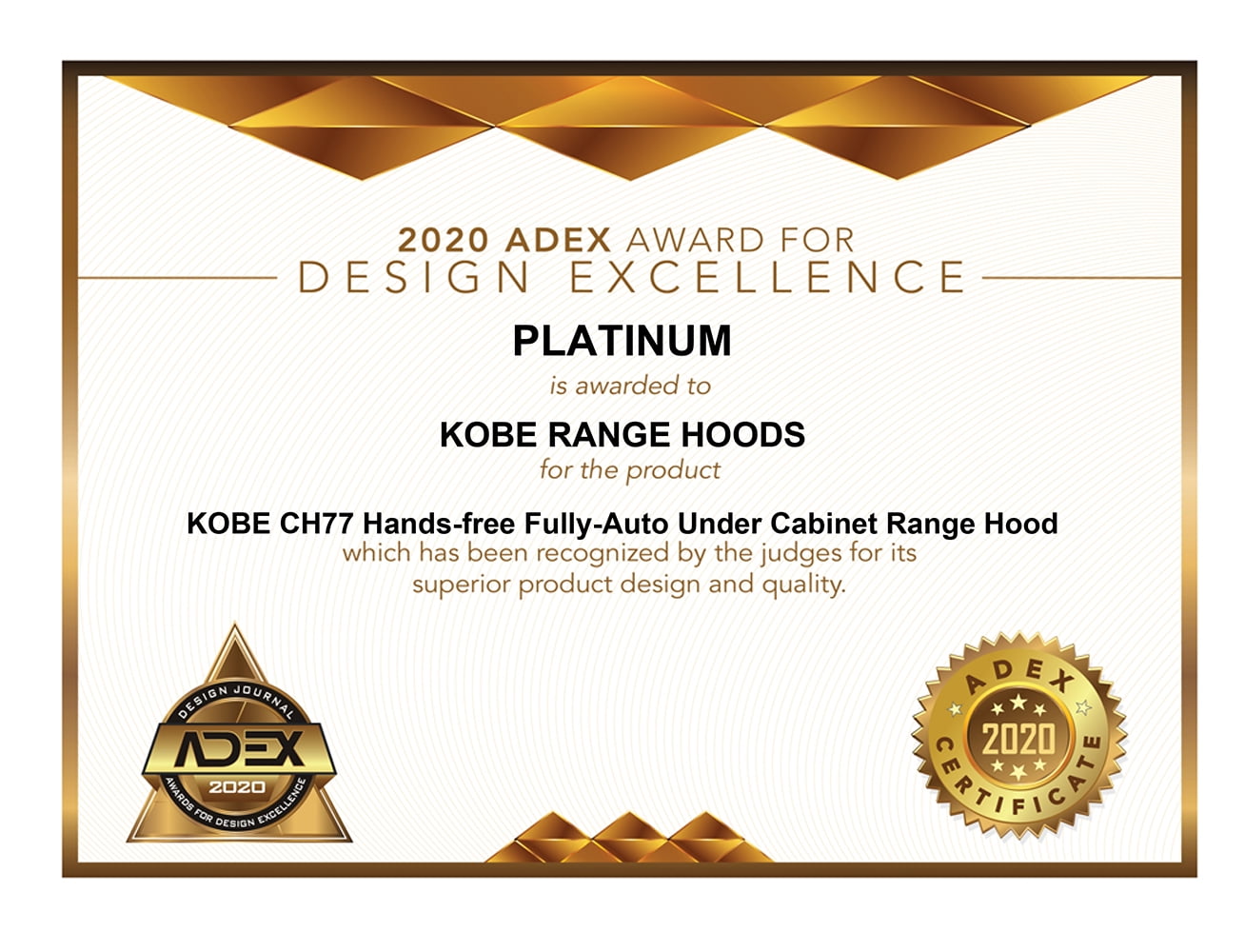 KOBE CH77 Series 36-Inch Hands-Free Fully Auto Under Cabinet Range Hood in Stainless Steel