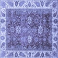 thumbnail image 1 of Ahgly Company Machine Washable Indoor Square Oriental Blue Traditional Area Rugs, 6' Square, 1 of 4