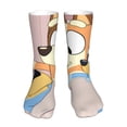 thumbnail image 2 of Lsque Bluey Print Women's Men's Novelty 16in Crew Socks Cotton Socks Knee High Socks for Walking,Running,Nurses,Pregnancy, 2 of 6