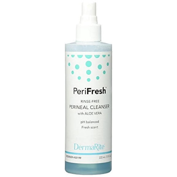 DermaRite Perifresh No-Rinse Perineal Cleanser Spray Bottle, 7.5 oz.
