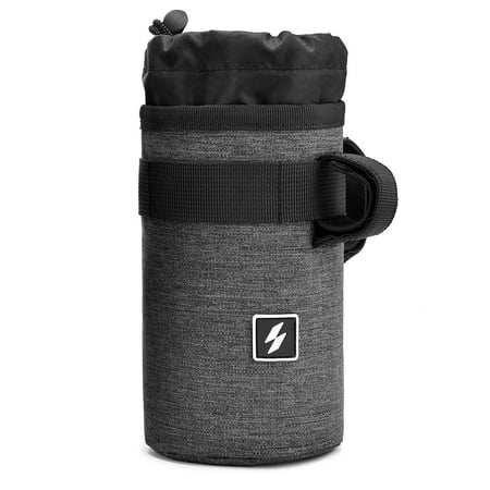 Cycling Insulated Water Bottle Pouch Drawstring Water Bottle Bag Bike Handlebar Bag