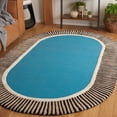 thumbnail image 2 of SAFAVIEH Fifth Avenue Clotilda Bordered Area Rug, Blue/Black, 5' x 8' Oval, 2 of 8