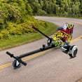 thumbnail image 2 of Kitem Hoverboard Go Kart with Rear Shock Absorption Hand Operated Advance Stop Hoverboards Seat Attachment for 6 5" 10" Hoverboards without Hoverboards Camouflage, 2 of 13