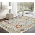 thumbnail image 2 of Pasargad Home Oushak 6' x 9' Hand-Knotted Wool Blue/Green Rug - All Ages, Indoors, 2 of 6