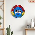 thumbnail image 5 of A 10-inch 2D flat "Pixel Game" themed wooden silent wall clock. It is an excellent choice for Halloween/Easter/Christmas gifts and is suitable for modern home decoration art., 5 of 7