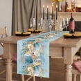 thumbnail image 2 of Table Runners 108 Inches Long Dress Scarves, Beach Coastal Blue Farmhouse Coffee/Dining/Kitchen Table Runner for Living Room, Nautical Shell Starfish Coral Summer 13x108 Inch, 2 of 9