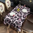 thumbnail image 5 of Pink and Black Of Leopard Print Rectangle Tablecloth 60"x120",Waterproof Polyester Rectangle Table Cloth, Wipeable Spillproof Polyester Tablecloth for Dining, Camping, Indoor and Outdoor, 5 of 6
