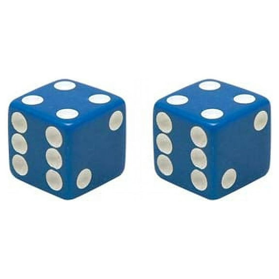 Dice Valve Caps Blue.
