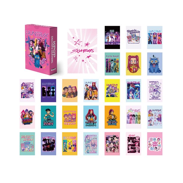 Pop Singers Demon Hunters Card Photocards,55PCS Pop Singers Demon Hunters Photocards New Album Lomo Cards Gift for Blink Boys and Girls Girl group flash card