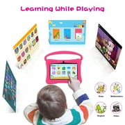 Veidoo Kids Tablet, 32GB Storage WiFi 7 inch Android Tablet for Toddler, 7’’ IPS HD Display, Learning Tablet with IWAWA App, Childrens Tablet with Silicone Case (Pink)
