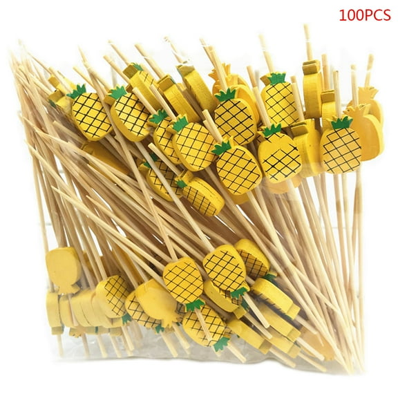 100 Pcs picks Food Fruit Cocktail Handmade Toothpicks Party Supplies Decor