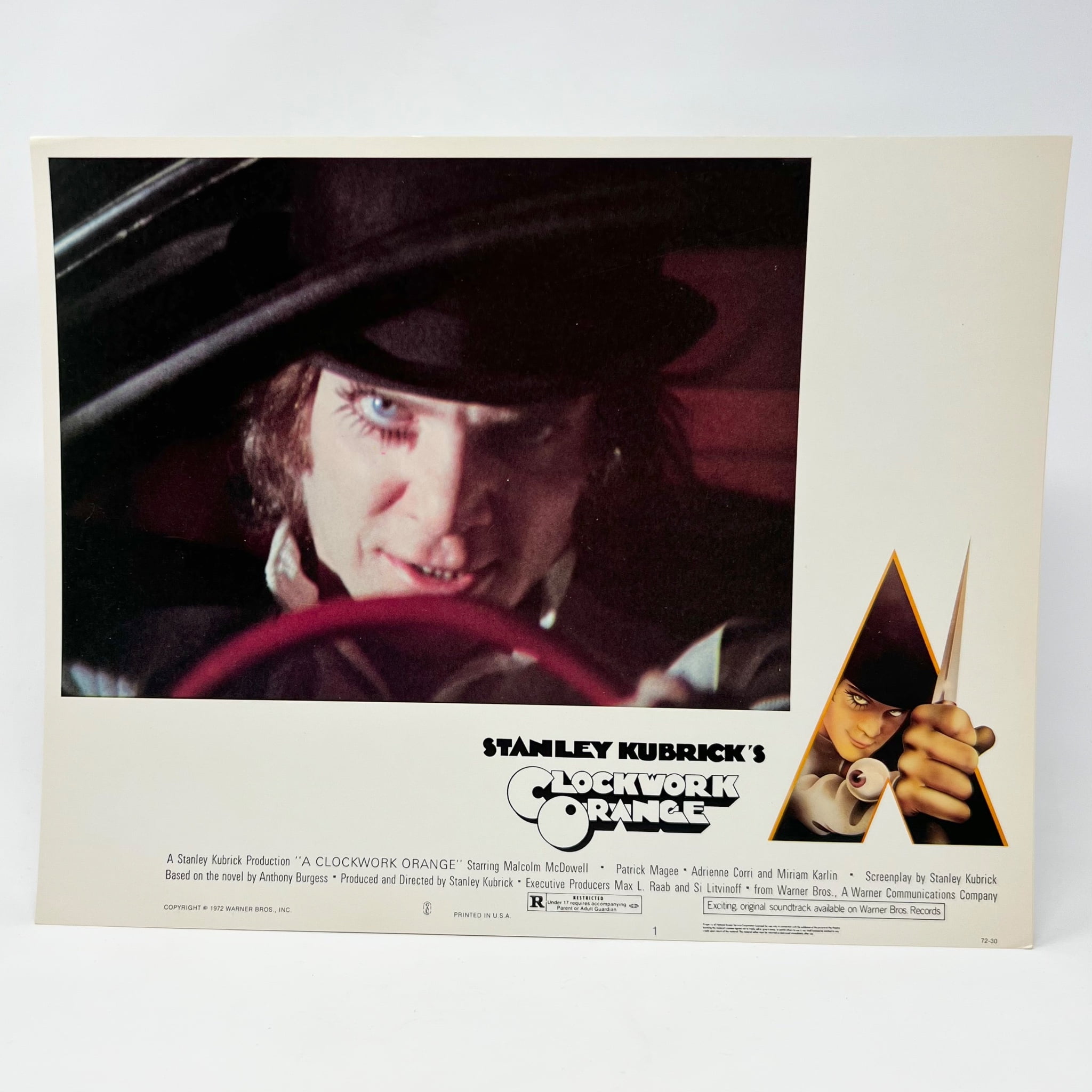 1972 Stanley Kubricks Clockwork Orange Lobby Cards Set of 8 Movie Posters