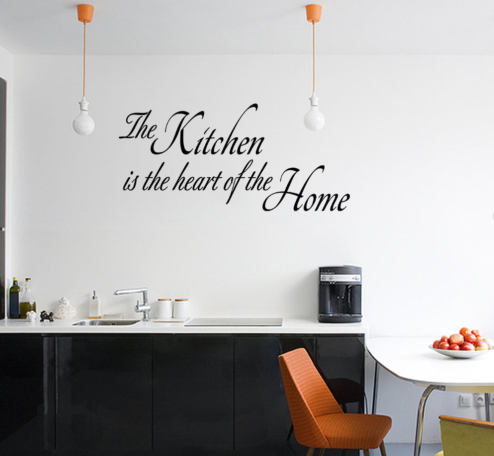 The Kitchen is the Heart of the Home Wall Decal Vinyl Art Sticker Quote KI17 