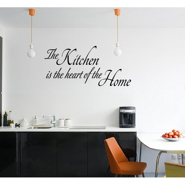 Kitchen Is The Heart Of The Home Vinyl Wall Decal Quotes Kitchen Sticker Walmart Com