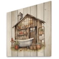 thumbnail image 2 of Designart "Organic Natural Bathroom Decor XXXV" Bathroom Print on Natural Pine Wood, 2 of 5