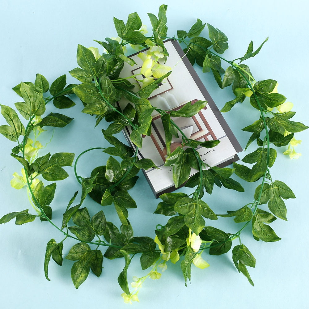 2pcs Wisteria Vine 7ft Artificial Flowers Silk Wisteria Garland