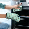 thumbnail image 2 of Cute Hedgehog and Love Kitchen Oven Mitt and Pot Holder Sets 2 Pcs for Baking, Cooking and Grilling, Heat Resistant Up To 392 °F, 2 of 7